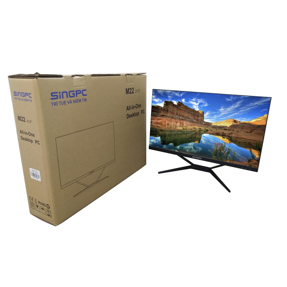 Máy tính All In One SingPC M22i3982 (Intel i3-9100, 8GB, SSD 256GB, 21.5" Full HD IPS, LAN, WiFi, Bluetooth, Loa) | BigBuy360 - bigbuy360.vn