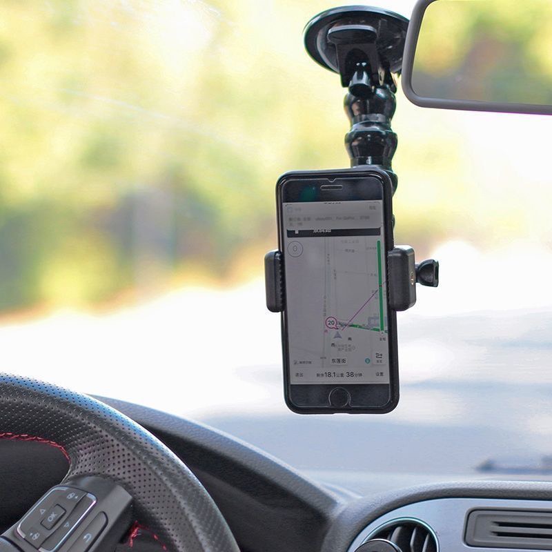 Giá Đỡ Điện Thoại Trên Ô Tô Gắn GOPRO Có Giác Hút Quay Video, Xem Maps - Giá đỡ điện thoại chân hít 360 chắc chắn