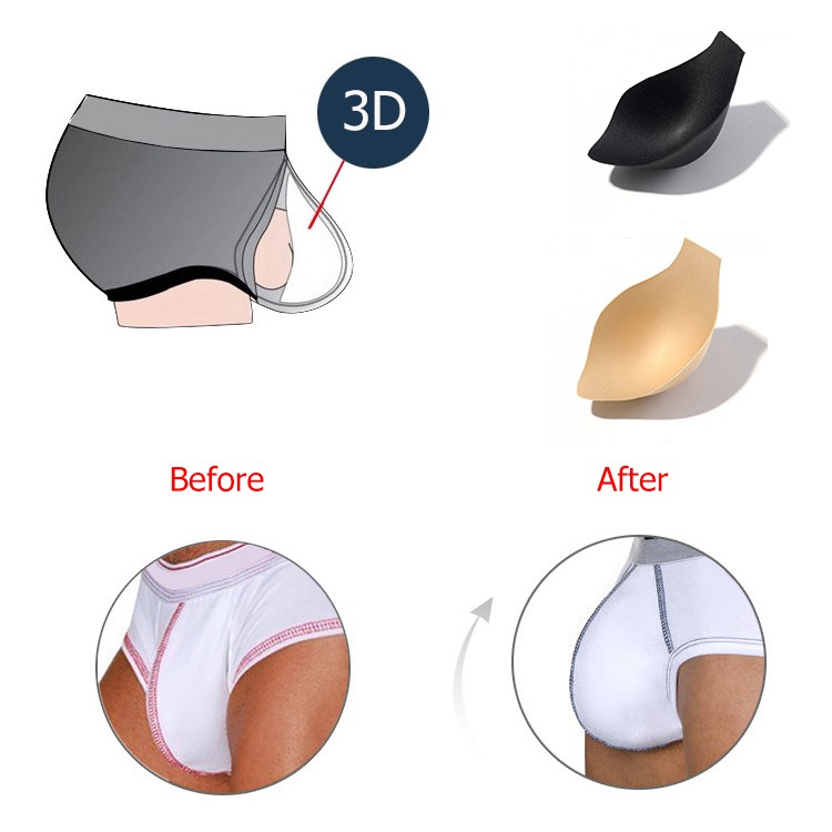 Đệm 3D co giãn quyến rũ cho quần lót của nam giới