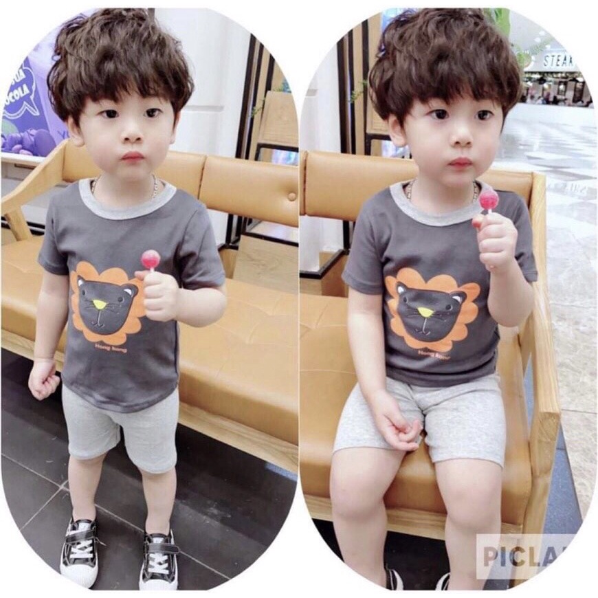 Bộ cotton cộc tay cho bé trai