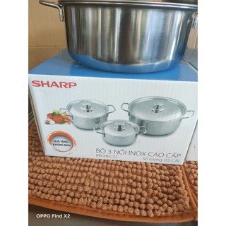 Bộ nồi Sharp 3 cái inox 401