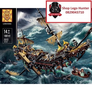 Bộ Lion King 180141 Pirates of Caribean lắp ráp Thuyền Silent Mary của thuyền trưởng Salaza - cướp biển Caribe