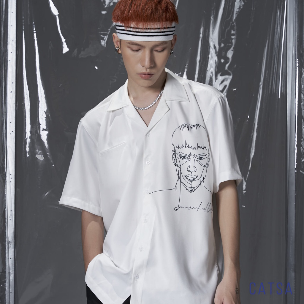 Áo sơ mi tay ngắn Cuban Tôi in cao cấp chất liệu Lụa Mango mềm mại cao cấp, thoáng mát CATSA ASN187 - 88 - 89