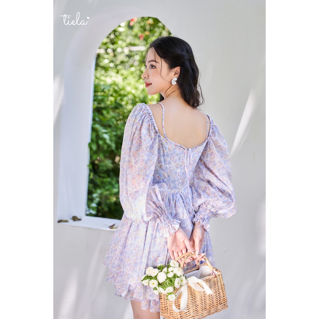 TIELA Đầm váy hoa hồng tím hai tầng - Michelia Dress