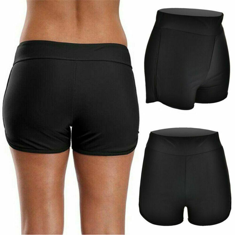 Quần Short Bơi Nữ Cạp Cao In Hoa Hồng Mới