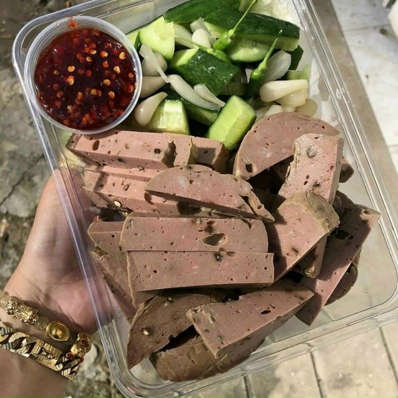 CHẢ BÒ TIÊU ĐEN.Đòn 500g