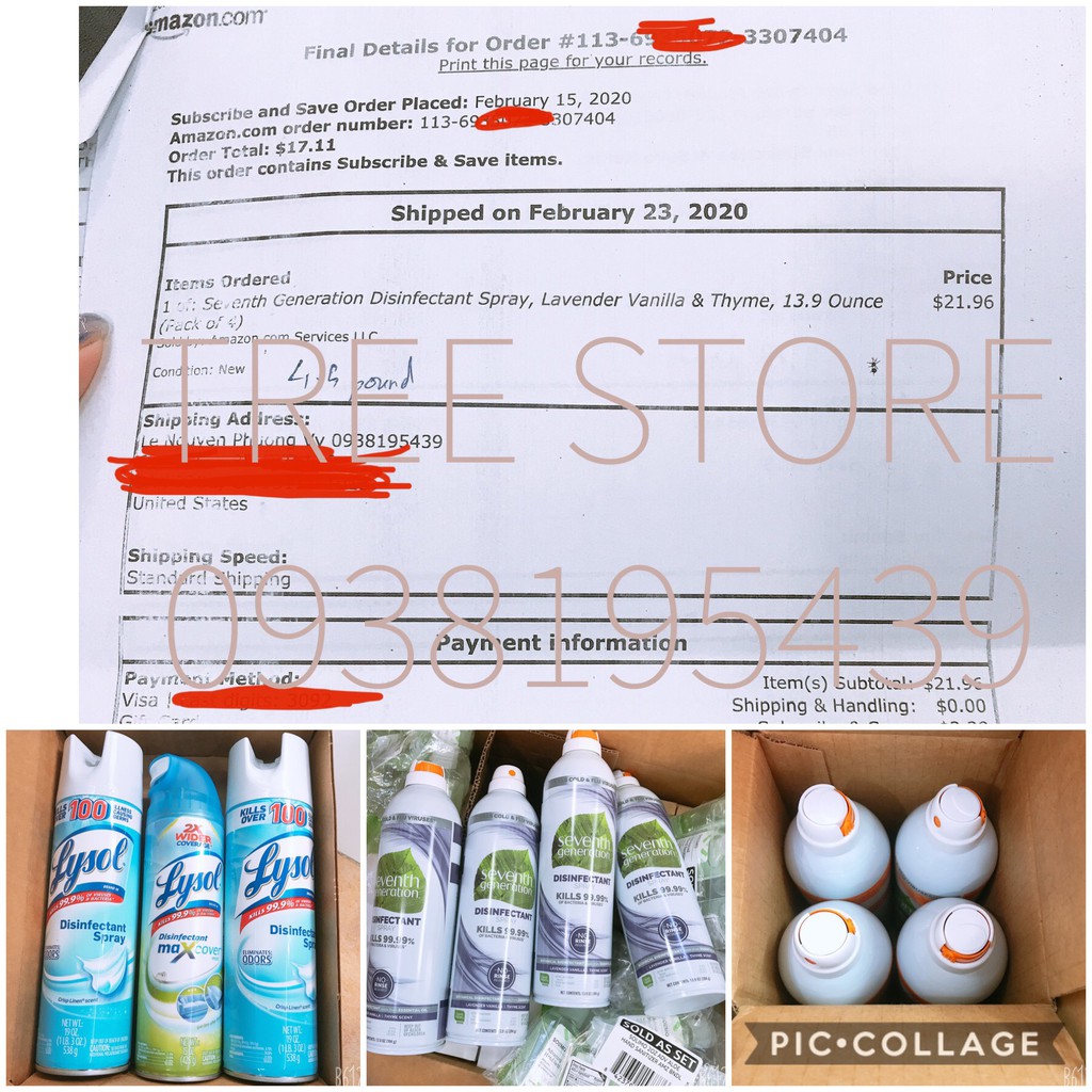 Lysol xịt diệt khuẩn không khí