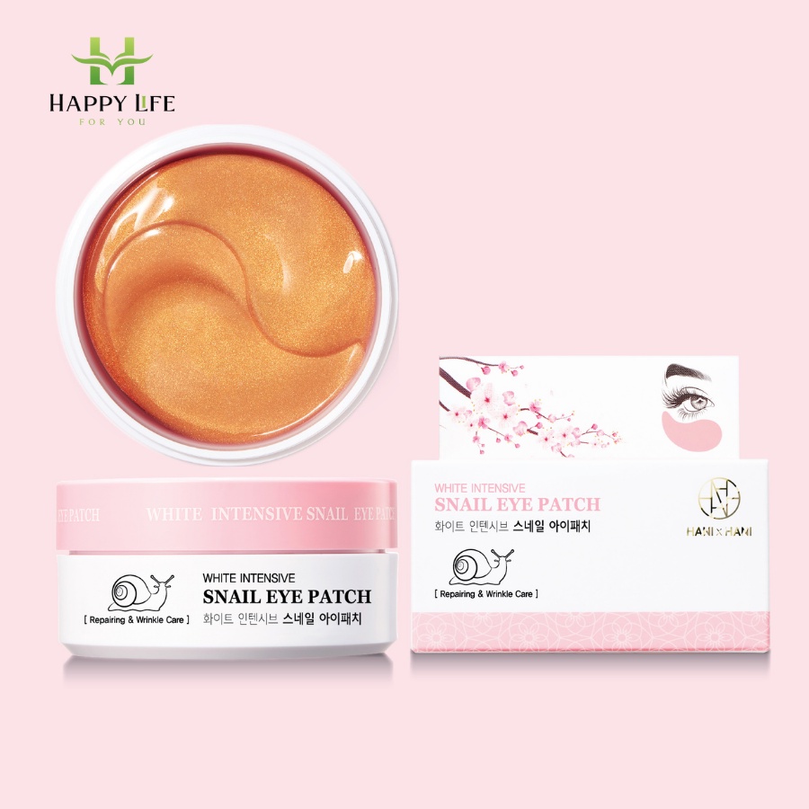 Mặt nạ mắt collagen, mặt nạ mắt môi chính hãng, mặt nạ Hàn Quốc HANI x HANI giảm thâm mắt (60 miếng/hộp) - Happy Life 4U