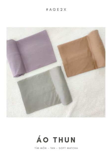Áo thun trơn #AGE2X màu Tan, Matcha, Tím môn | BigBuy360 - bigbuy360.vn