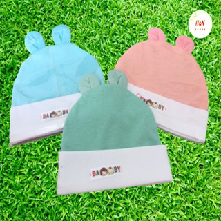 Mũ nón cotton che thóp bảo vệ sức khỏe cho trẻ sơ sinh từ 0 - 6 tháng - Họa tiết xinh xắn - H&N Style