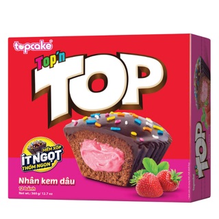 Bánh TOPCAKE Top'n top - Dâu (Hộp 360g)
