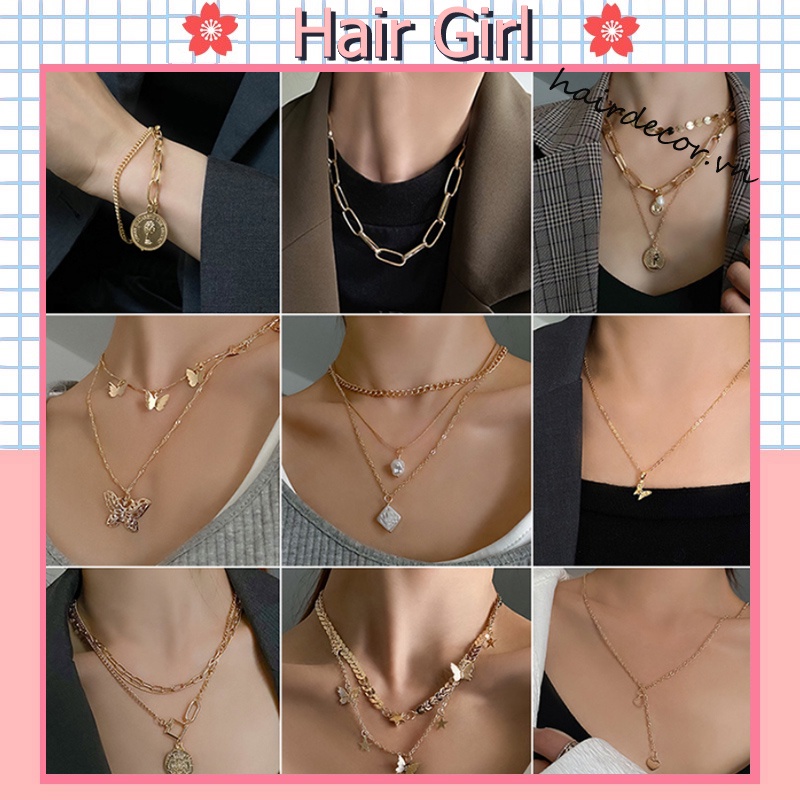 Dây chuyền bằng kim loại mặt hình bướm cá tính