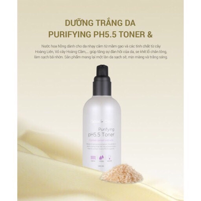 [Hàng Nhập Khẩu] Nước hoa hồng dưỡng trắng da sạch sâu loại bỏ dầu nhờn GoodnDoc Purifying pH 5.5 Toner 120ml