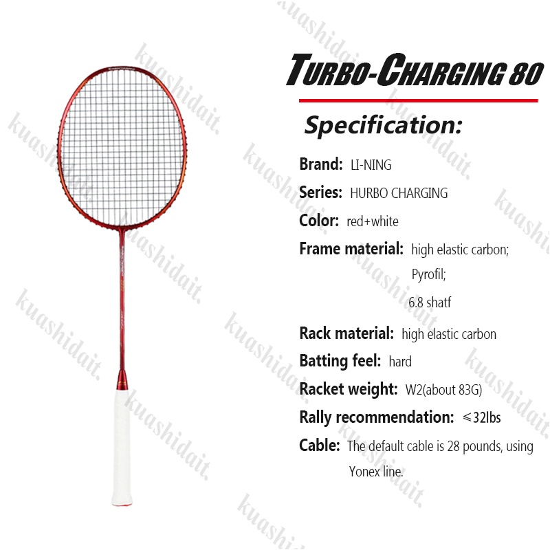 LI NING Mới Vợt Cầu Lông Chuyên Nghiệp TCG-80 Kèm Túi Đựng