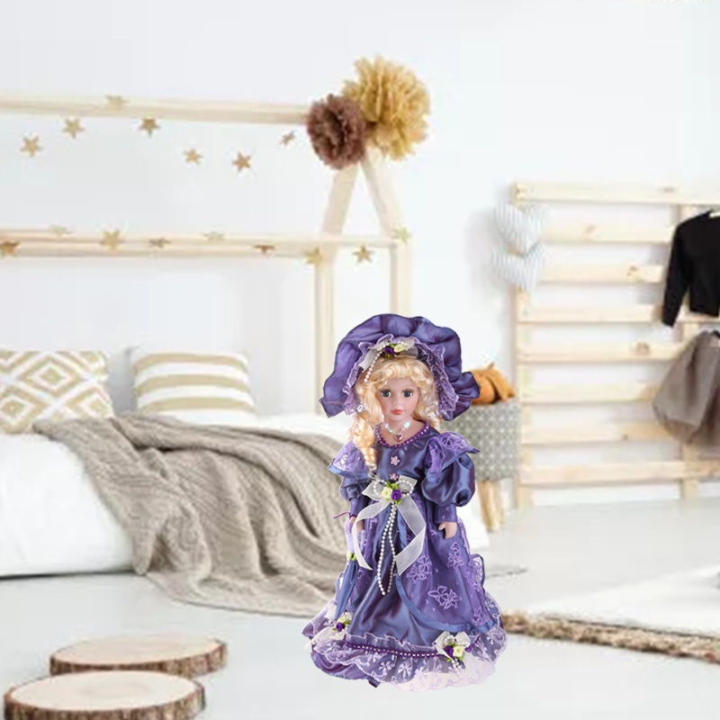 Búp Bê Victorian Đứng Kèm Giá Đỡ Độc Đáo Trang Trí Nhà Cửa / Văn Phòng /