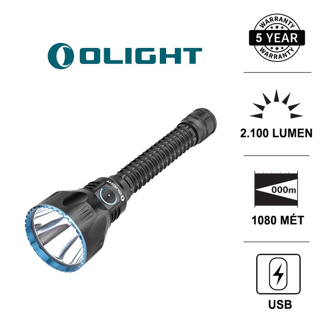 Đèn pin chiếu xa OLIGHT JAVELOT PRO sáng 2100 lm chiếu xa 1080m sạc nam châm sử dụng 2 pin 18650 Đèn &amp; Đèn pin