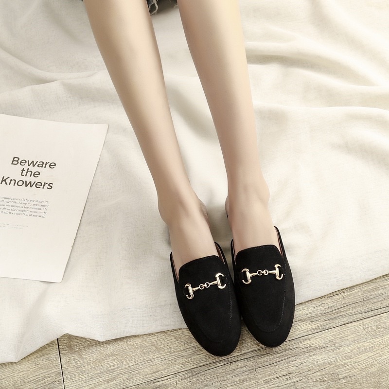(KÈM ẢNH THẬT) Sục da lộn mũi tròn khoá ngang BIG SIZE 40-44