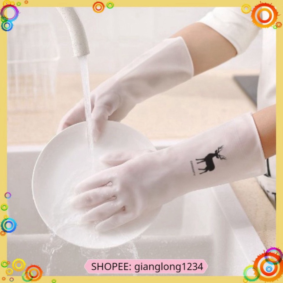 combo 5 đôi- Găng tay cao su siêu dai siêu bền - Găng tay con hươu,con cò