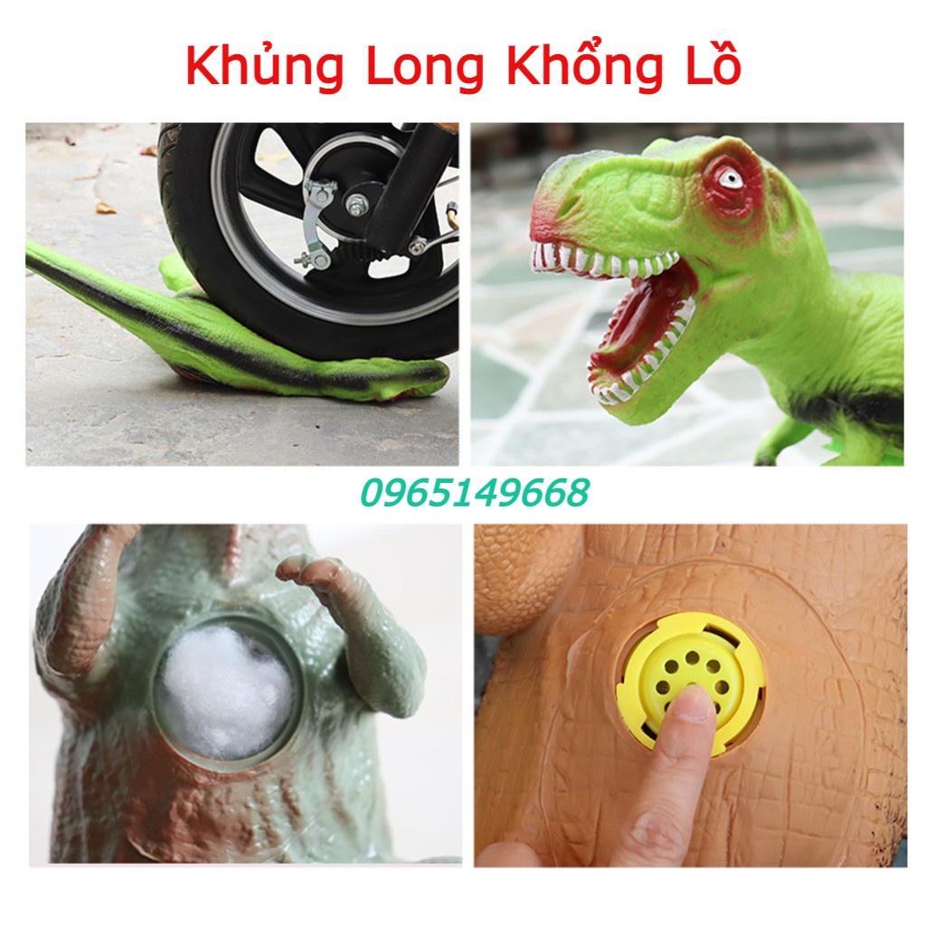 (Hàng Sẵn) Mô Hình Đồ Chơi King Kong  Và Gozilla bằng cao su mềm có tiếng kêu khủng long