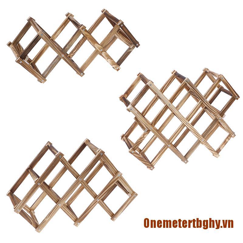 ༺๑One๑༻Wooden Red Wine Rack 5/6/10 Bottle Holder Mount Bar Display Shelf Folding Rack