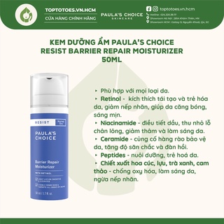 Kem dưỡng ẩm tái tạo da chứa Retinol Paula's Choice Resist Barrier Repair Moisturizer 50ml