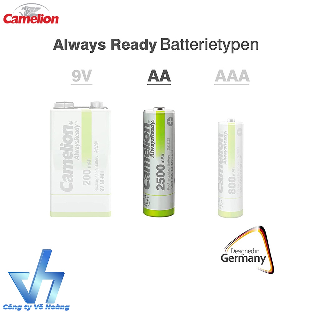 Pin sạc Camelion AA 2500mAh - Camelion AA AlwaysReady Ni-MH Rechargeable