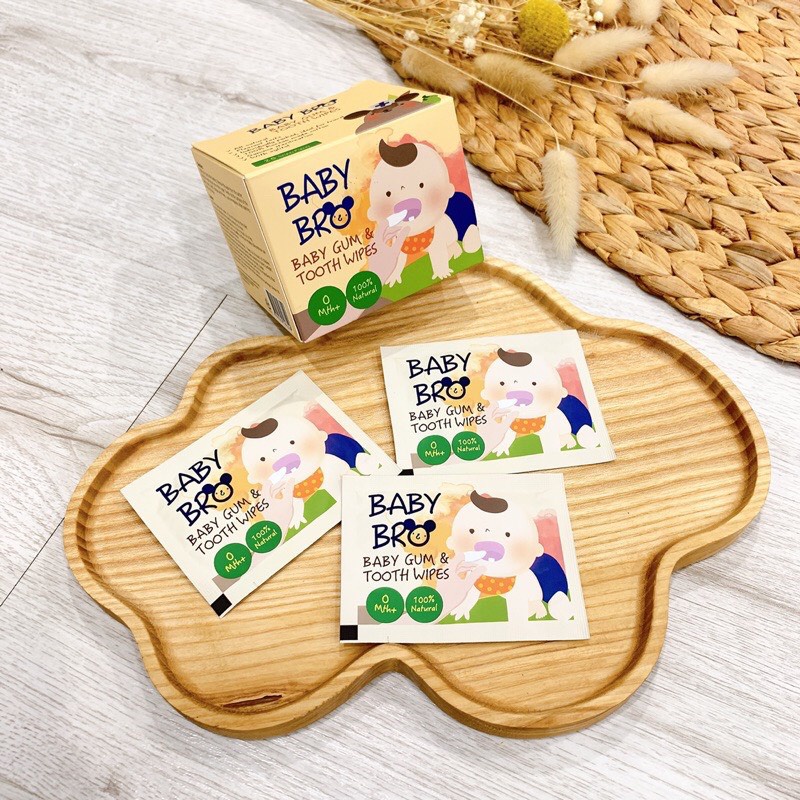 Gạc rơ lưỡi Baby Bro Hàn Quốc - Baby Pro vệ sinh răng miệng cho bé - lau răng Babybro