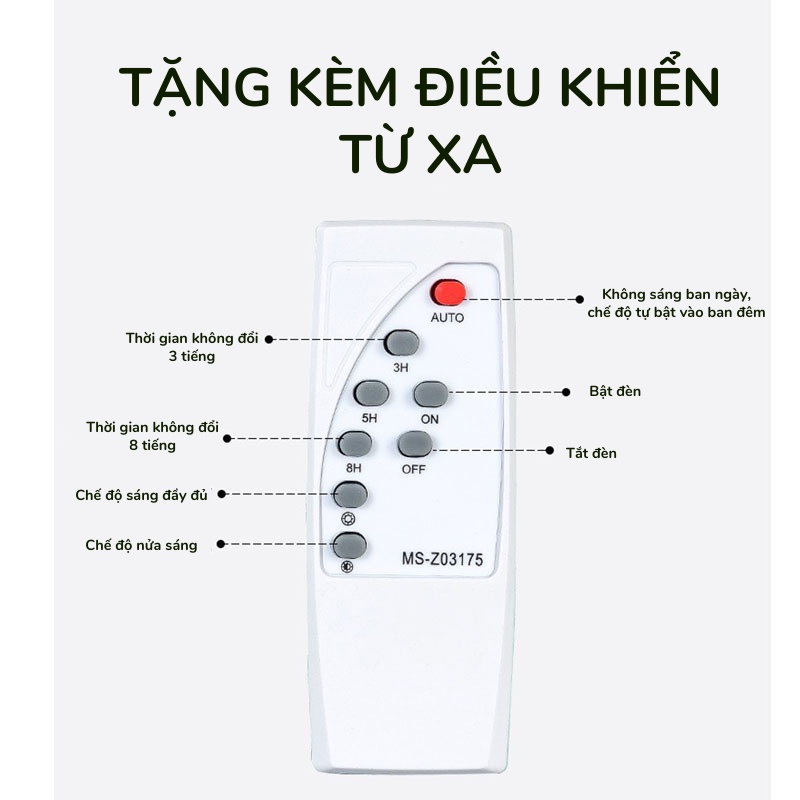 Đèn Năng Lượng Mặt Trời Đèn  Năng Lượng Cao Cấp Chống Nước Siêu Tốt Đèn Akio