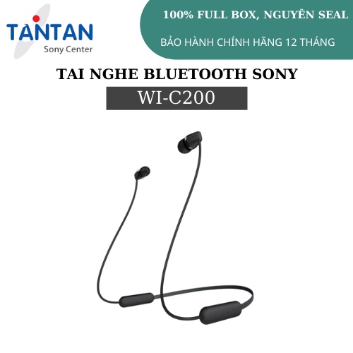 Tai Nghe BLUETOOTH Sony WI-C200 | Siêu nhẹ 19g - Pin 15h - Sạc nhanh - Nghe gọi chất lượng cao - Âm thanh đậm chất