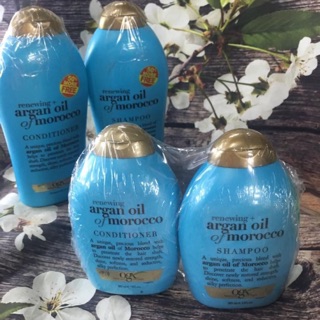 DẦU GỘI XẢ OGX RENEWING ARGAN OIL OF MOROCCO 385ML (MÀU XANH BIỂN)