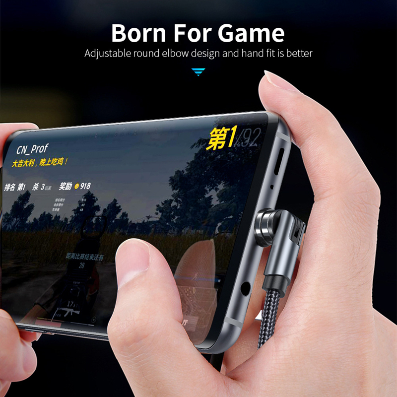 Dây Cáp Sạc 2m Usb Type C / Lightning Cho Iphone Ios / Android Micro 360 Độ + 180o