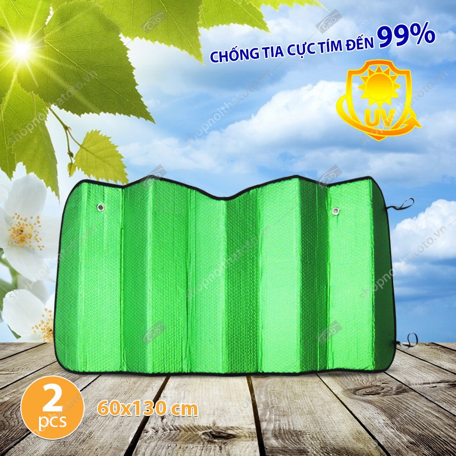 Che nắng xốp trước ngắn CIND A60x130cm lá