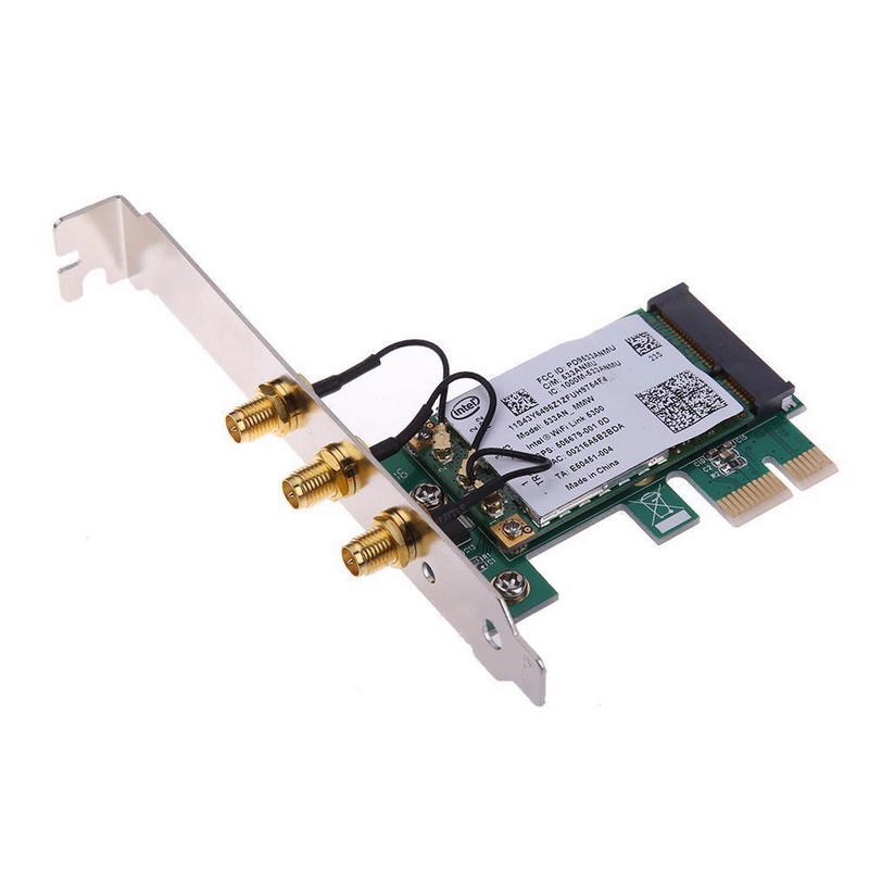 1 Bộ Chuyển Đổi Thẻ Wifi 450mbps Intel Pci-Expres + 3 Ăng Ten