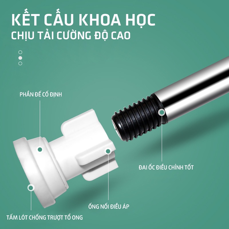 Thanh treo rèm nhà tắm, rèm cửa, thanh treo tủ quần áo phơi đồ inox