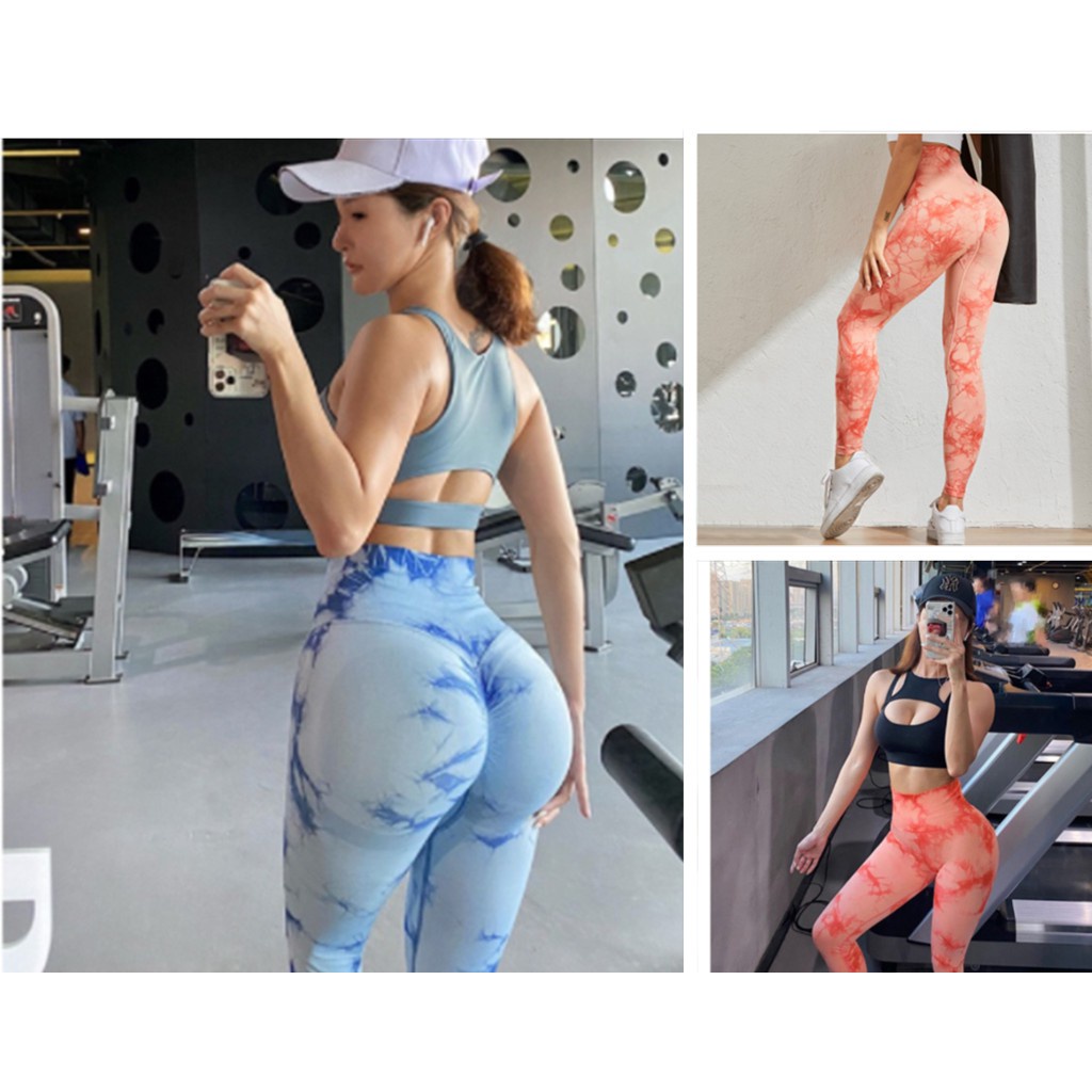 Quần tập gym nữ chun mông quần legging tập yoga nâng mông siêu tôn dáng vải dệt kim co dãn thoải mái