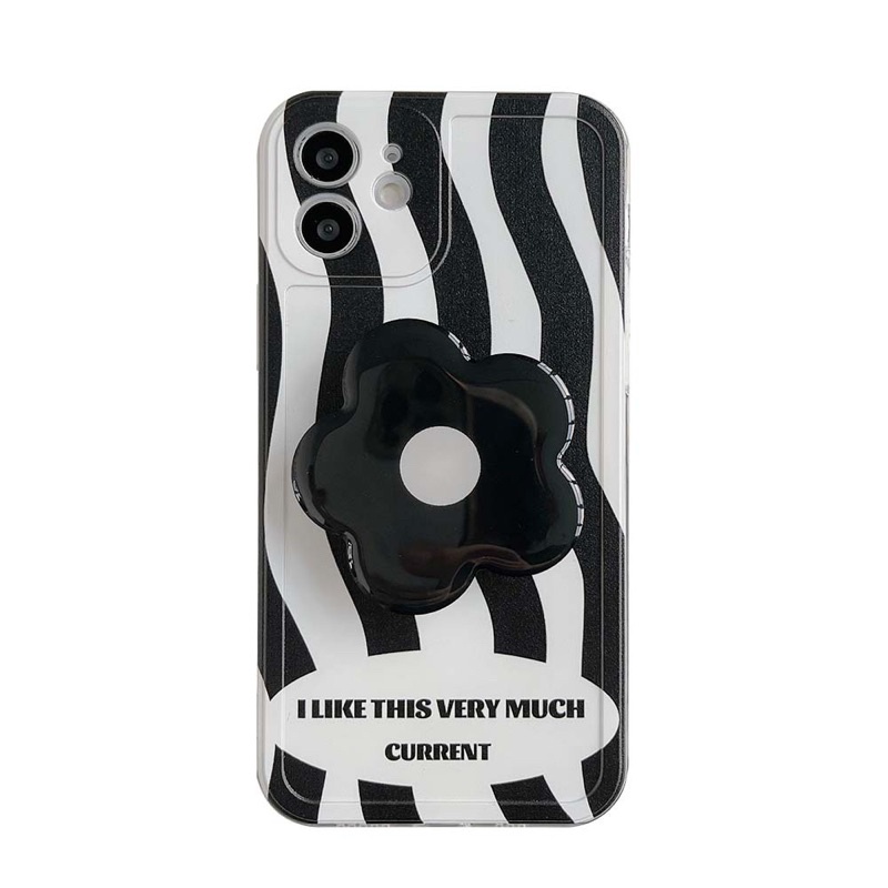 (SIÊU RẺ) Ốp lưng iphone kẻ sọc đen trắng kèm giá đỡ 7plus/8/8plus/x/xr/xs/11/12/13/pro/max/plus/promax