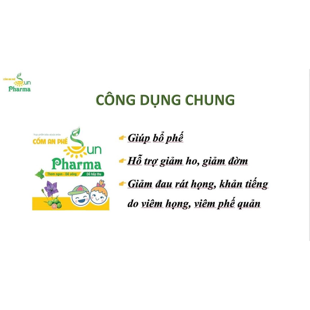 Cốm An Phế SUNPLUS hết ho, tiêu đờm hộp 30 gói