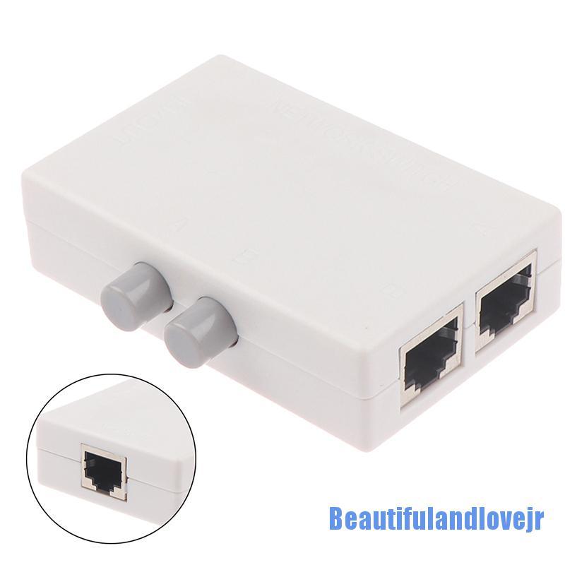 Hộp chuyển đổi công tắc dây mạng 2 chiều mini thiết kế 2 cổng mạng RJ45 RJ-45