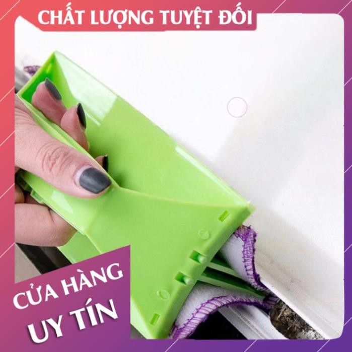 [Freeship] Dụng cụ lau cửa kính, bàn chà cửa kính, cọ khe cửa làm sạch đa năng có tay cầm tiện lợi  - Lan Chi Mart