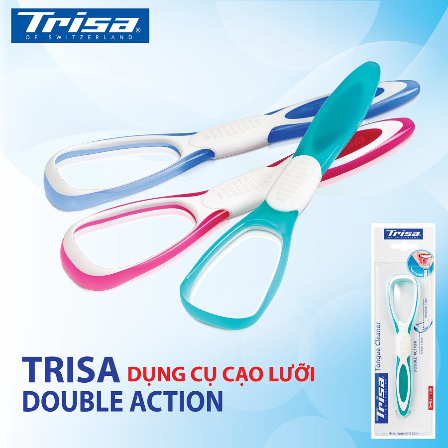 [Mã BMBAU50 giảm 7% đơn 99K] Dụng Cụ Cạo Lưỡi Người Lớn Trisa Double Action