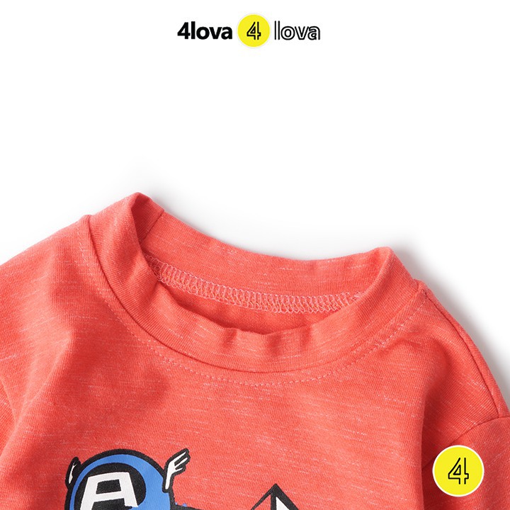 Áo thun dài tay unisex 4LOVA nhiều họa tiết ngộ nghĩnh đáng yêu cho bé tổng hợp