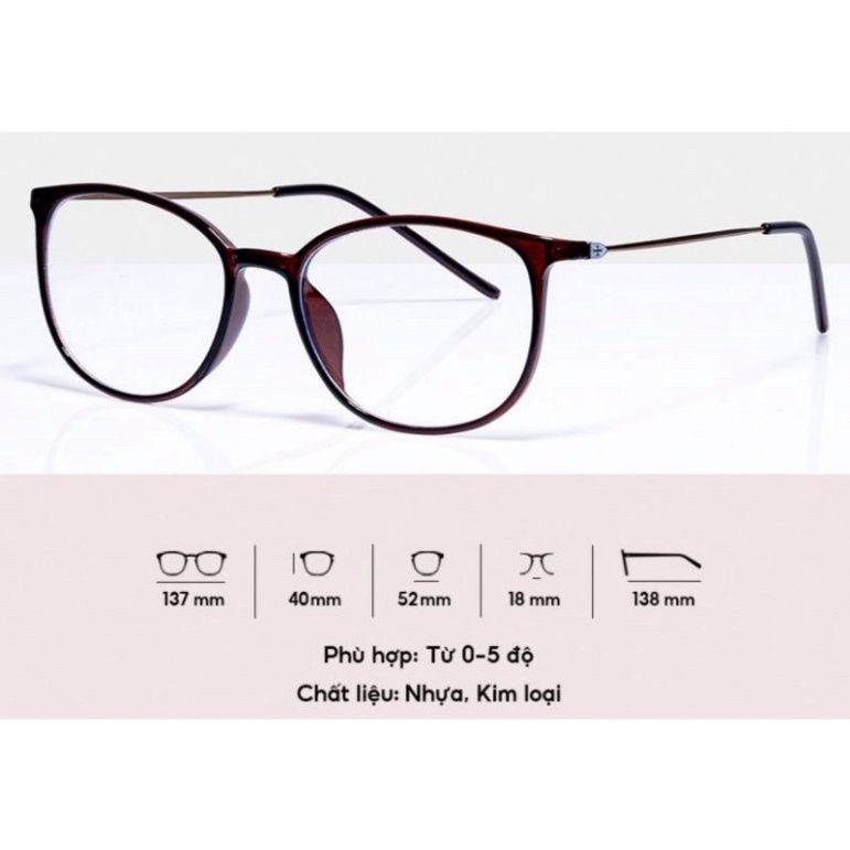 Gọng kính cận nam nữ TAMANHEYEWEAR càng kim loại dáng mảnh siêu nhẹ ( nhận cắt mắt cận theo yêu cầu)