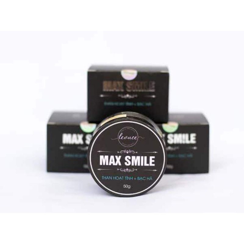 Bột Than Tre Hoạt Tính Làm Trắng Răng MAX SMILE - Bột Đánh Răng, Tẩy Trắng Răng, Cao Răng, Răng Ố Vàng Ngay Tại Nhà