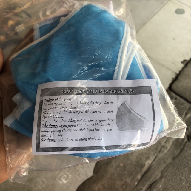 Combo 10 cái khẩu trang y tế kháng khuẩn 4 lớp