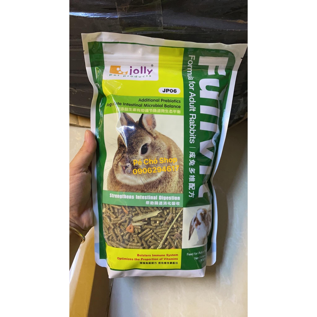 Thức ăn cho Thỏ túi 1ky Fullvitamin của Jolly Chính Hãng .