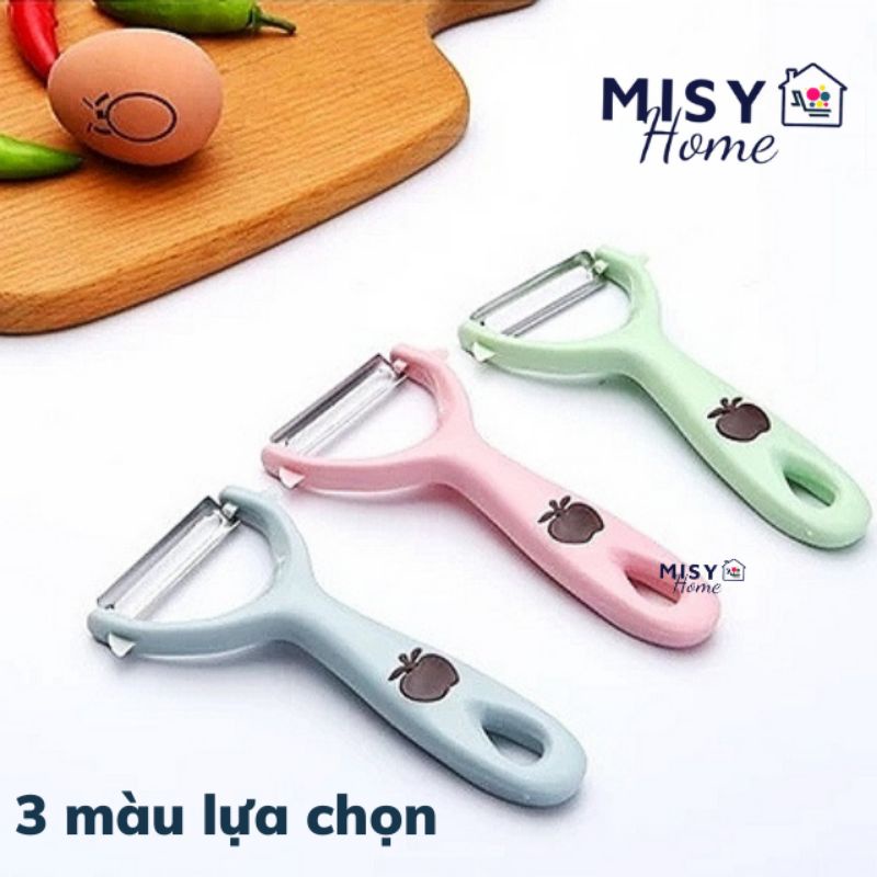 Nạo vỏ củ quả răng cưa MISY HOME cao cấp siêu sắc inox bào vỏ hoa quả trái cây răng cưa hình quả táo