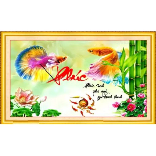 TRANH ĐÍNH ĐÁ CHỮ PHÚC VS270(80X56