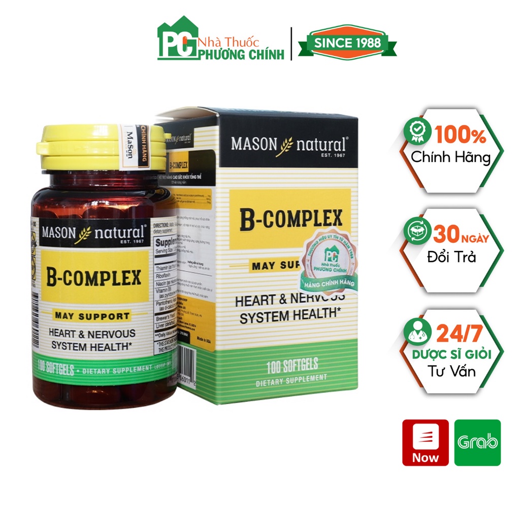 B Complex Mason Natural - Bổ Sung Vitamin Nhóm B Cho Cơ Thể