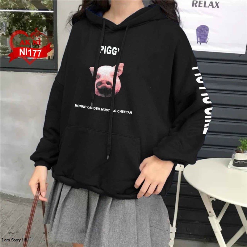 Áo Hoodie Nam Nữ Hoạ Tiết Chú Heo Cute Chất Đẹp