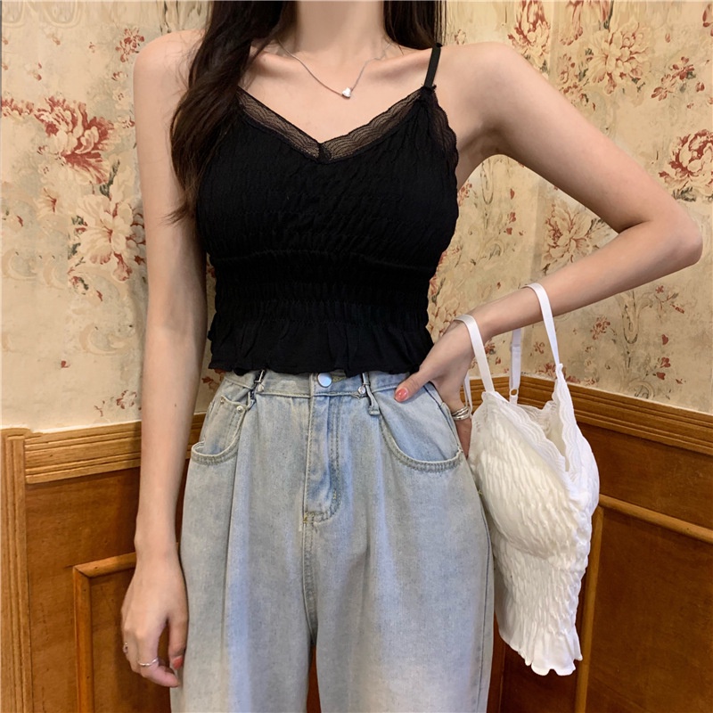 Áo Bra 2 Dây Nhún - Bra Dáng Dài Xòe - Áo Ngực Không Gọng Dây Điều Chỉnh AMY BRA  B884